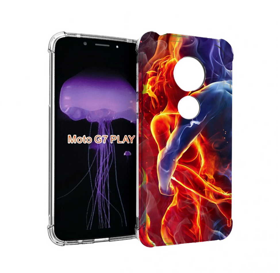 

Чехол MyPads Огонь-вода для Motorola Moto G7 Play, Прозрачный, Tocco