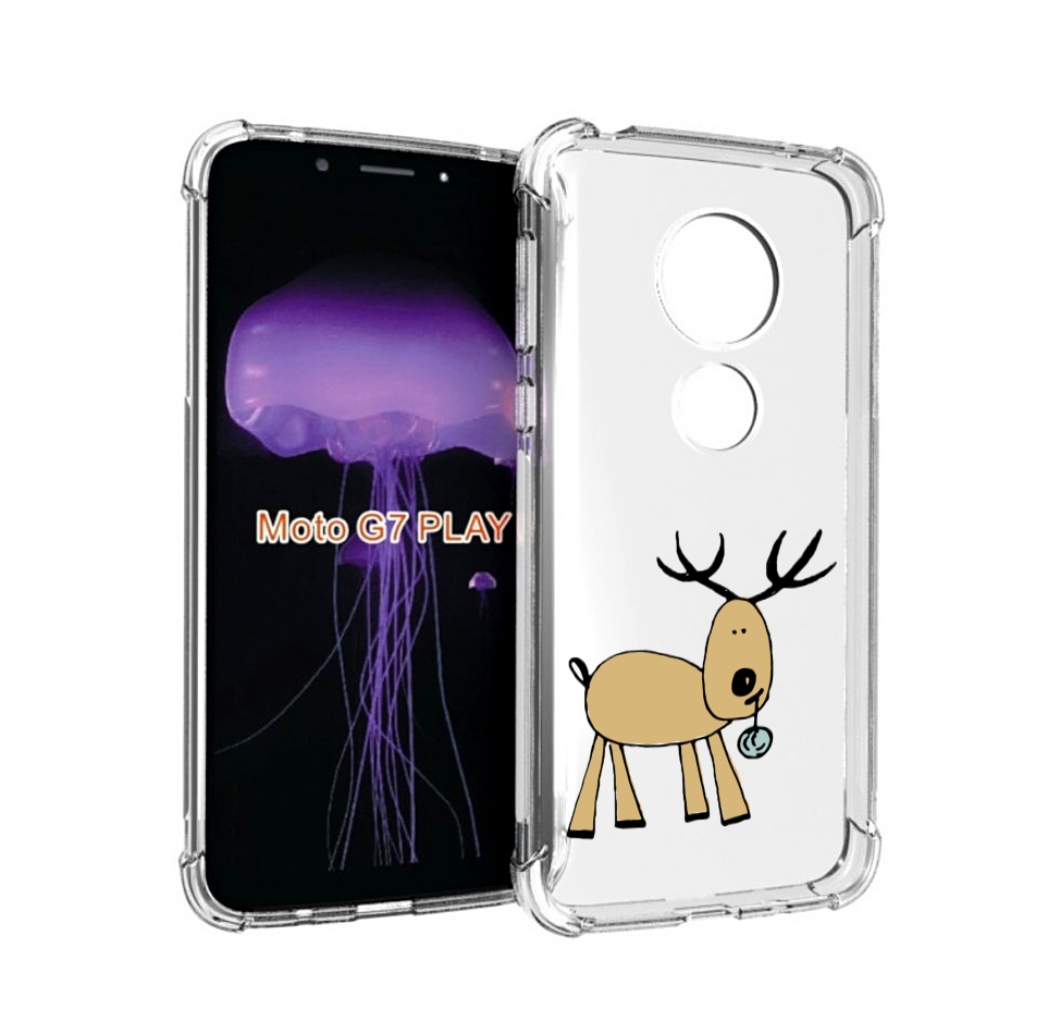 

Чехол MyPads Олень с шариком для Motorola Moto G7 Play, Прозрачный, Tocco