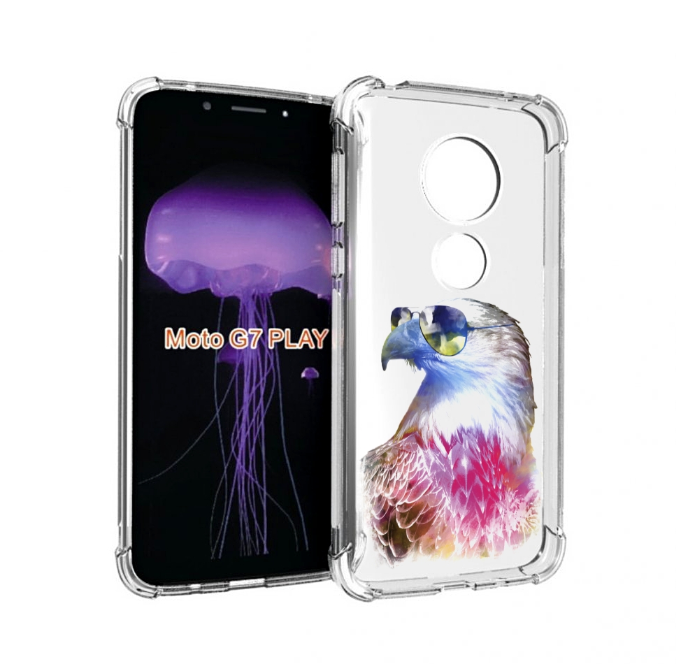 

Чехол MyPads Орел в очках для Motorola Moto G7 Play, Прозрачный, Tocco