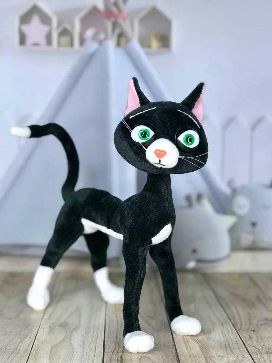 

Мягкая игрушка Good Toys Кошка Варежка 20 см черная, Белый;черный