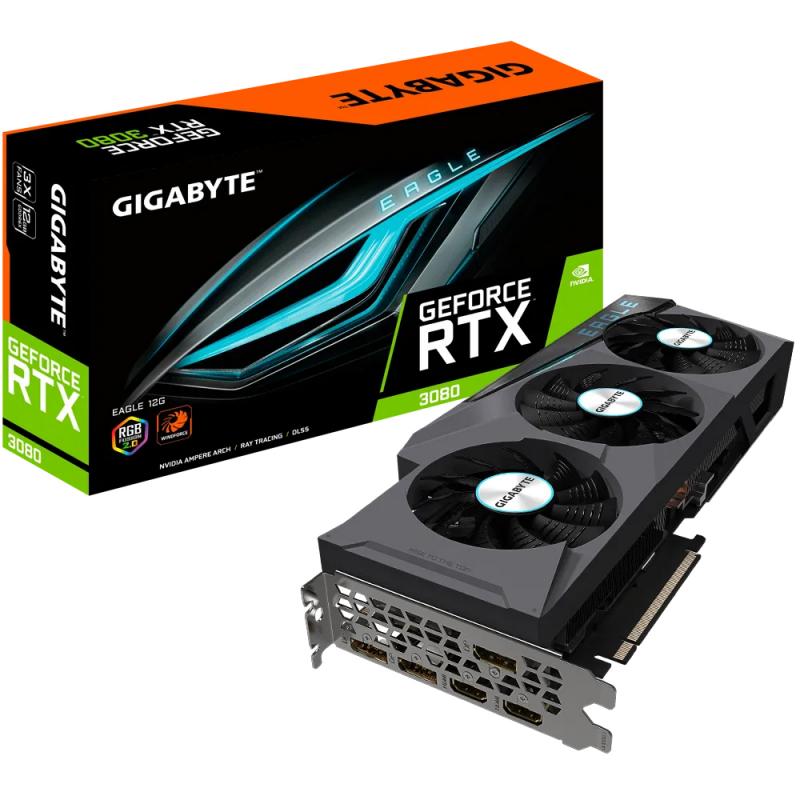 фото Видеокарта gigabyte geforce rtx 3080 eagle (gv-n3080eagle-12gd)