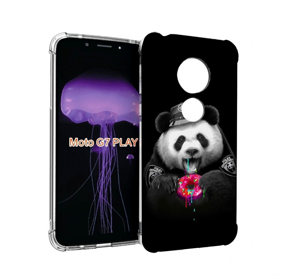 

Чехол MyPads Панда-с-пончиком для Motorola Moto G7 Play, Прозрачный, Tocco