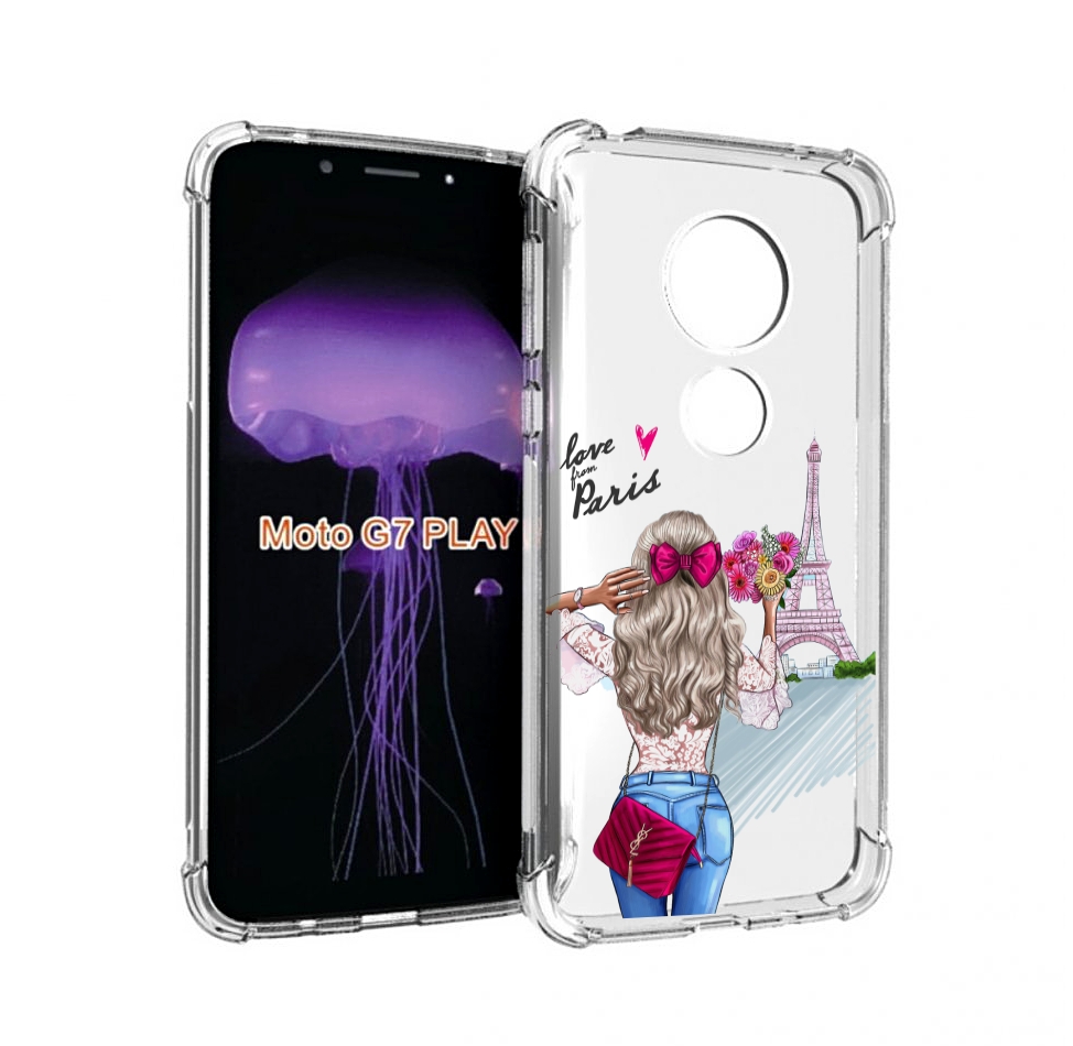 

Чехол MyPads Парижанка женский для Motorola Moto G7 Play, Прозрачный, Tocco