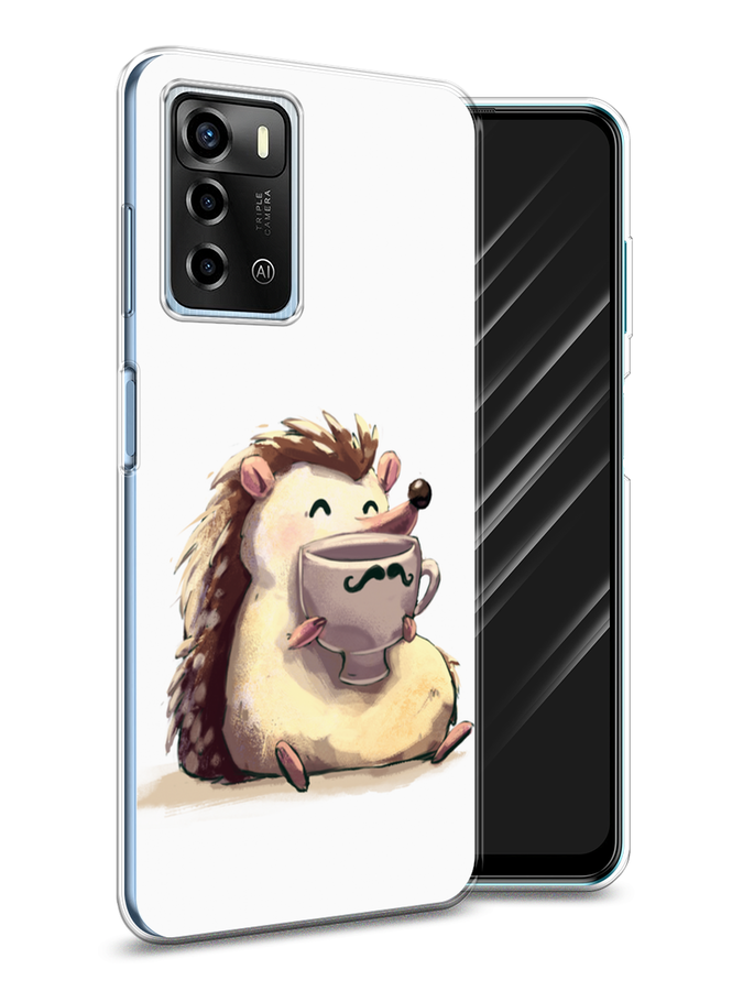 

Чехол Awog на ZTE Blade A72 / ЗТЕ Блэйд A72 "Еж кофеман", Разноцветный, 135450-10
