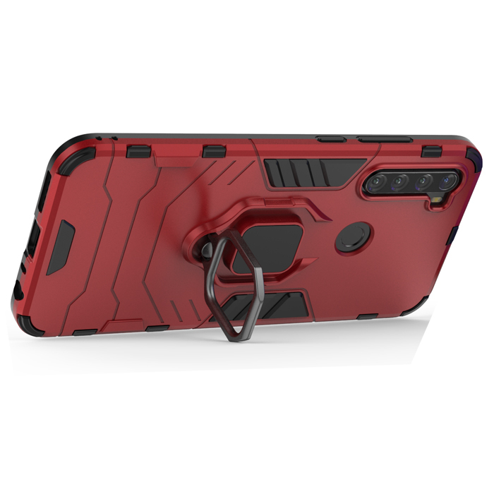 Противоударный чехол с кольцом Panther Case для Xiaomi Redmi Note 8T (красный)