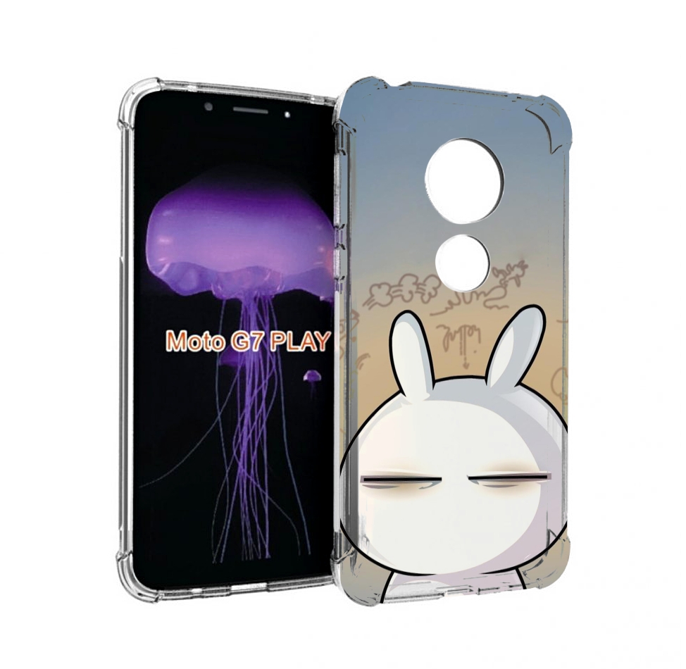 

Чехол MyPads Подозрительный-зайка для Motorola Moto G7 Play, Прозрачный, Tocco