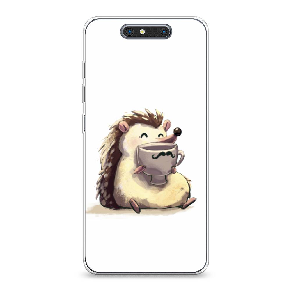 

Чехол Awog на ZTE Blade V8 / ЗТЕ Блэйд V8 "Еж кофеман", Разноцветный, 131250-10