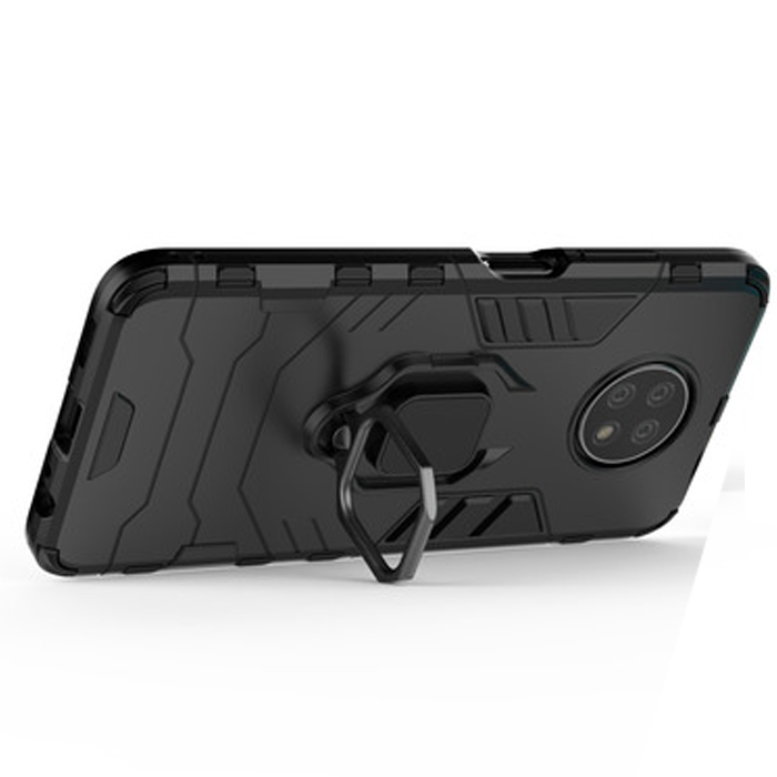 фото Противоударный чехол с кольцом panther case для xiaomi redmi note 9t (черный) black panther