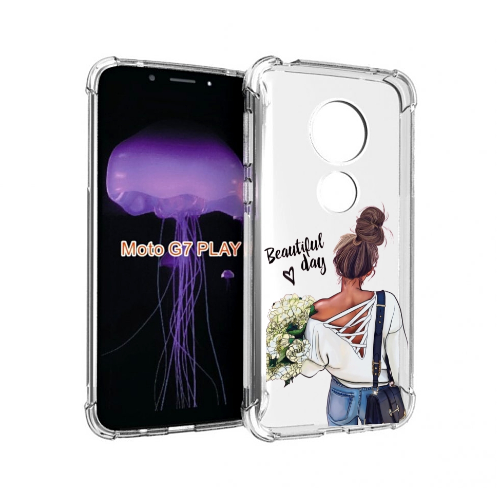 

Чехол MyPads Прекрасный-день для Motorola Moto G7 Play, Прозрачный, Tocco