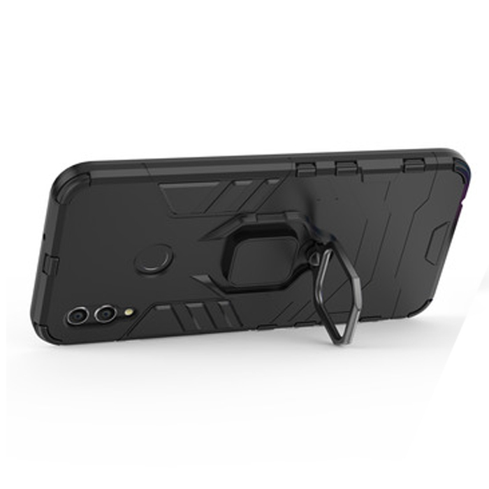 фото Противоударный чехол с кольцом panther case для huawei honor 10 lite/p smart 2019 черный black panther