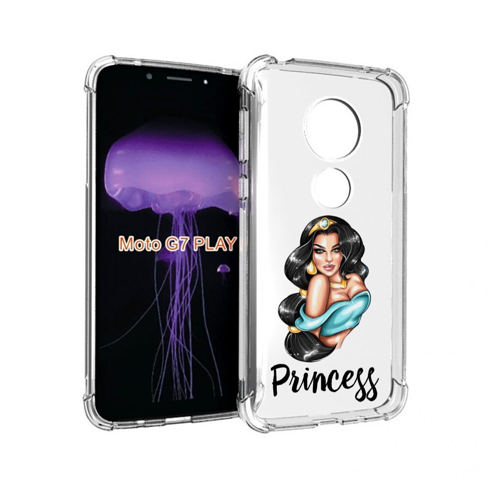 

Чехол MyPads Принцесса-Жасмин женский для Motorola Moto G7 Play, Прозрачный, Tocco