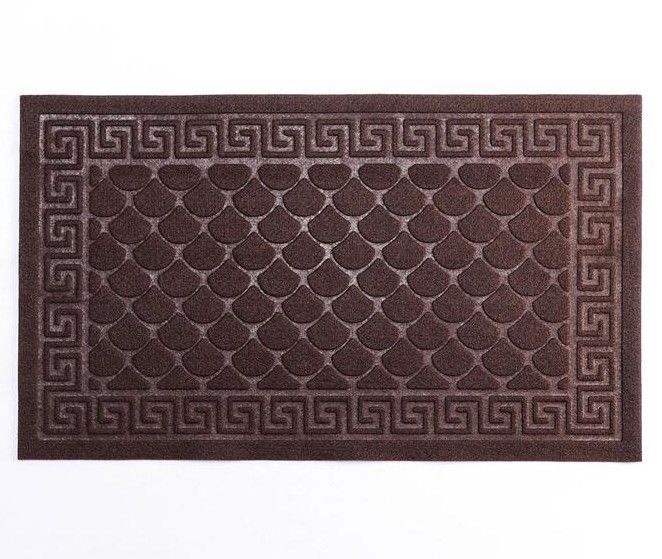 Коврик придверный Еврокомфорт Чешуйки 06х09м коричневый