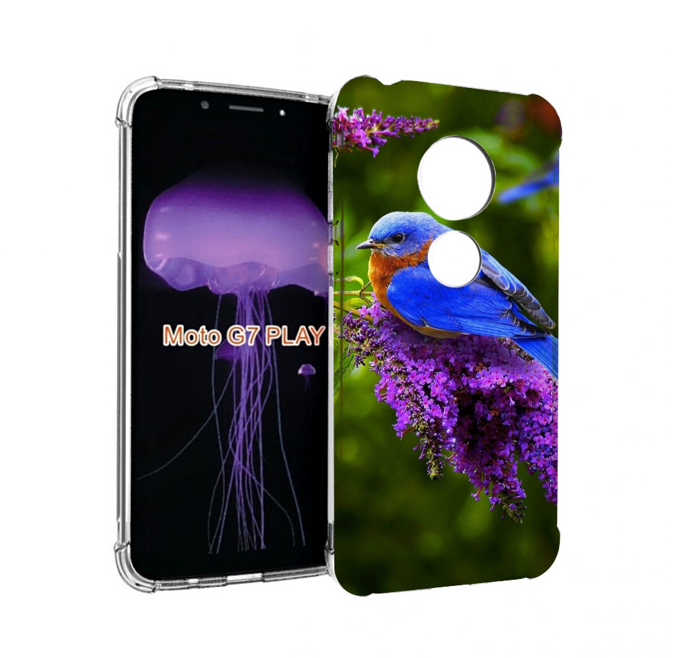

Чехол MyPads Птица-сиреневая для Motorola Moto G7 Play, Прозрачный, Tocco