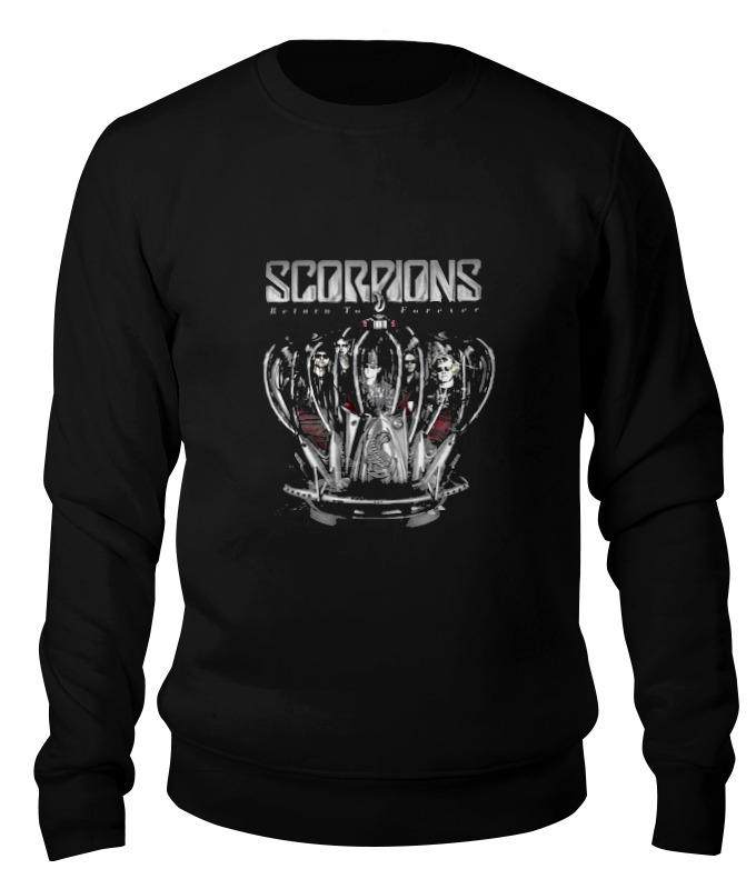 

Свитшот Printio Scorpions - return to forever tour черный 2XL, Scorpions - return to forever tour