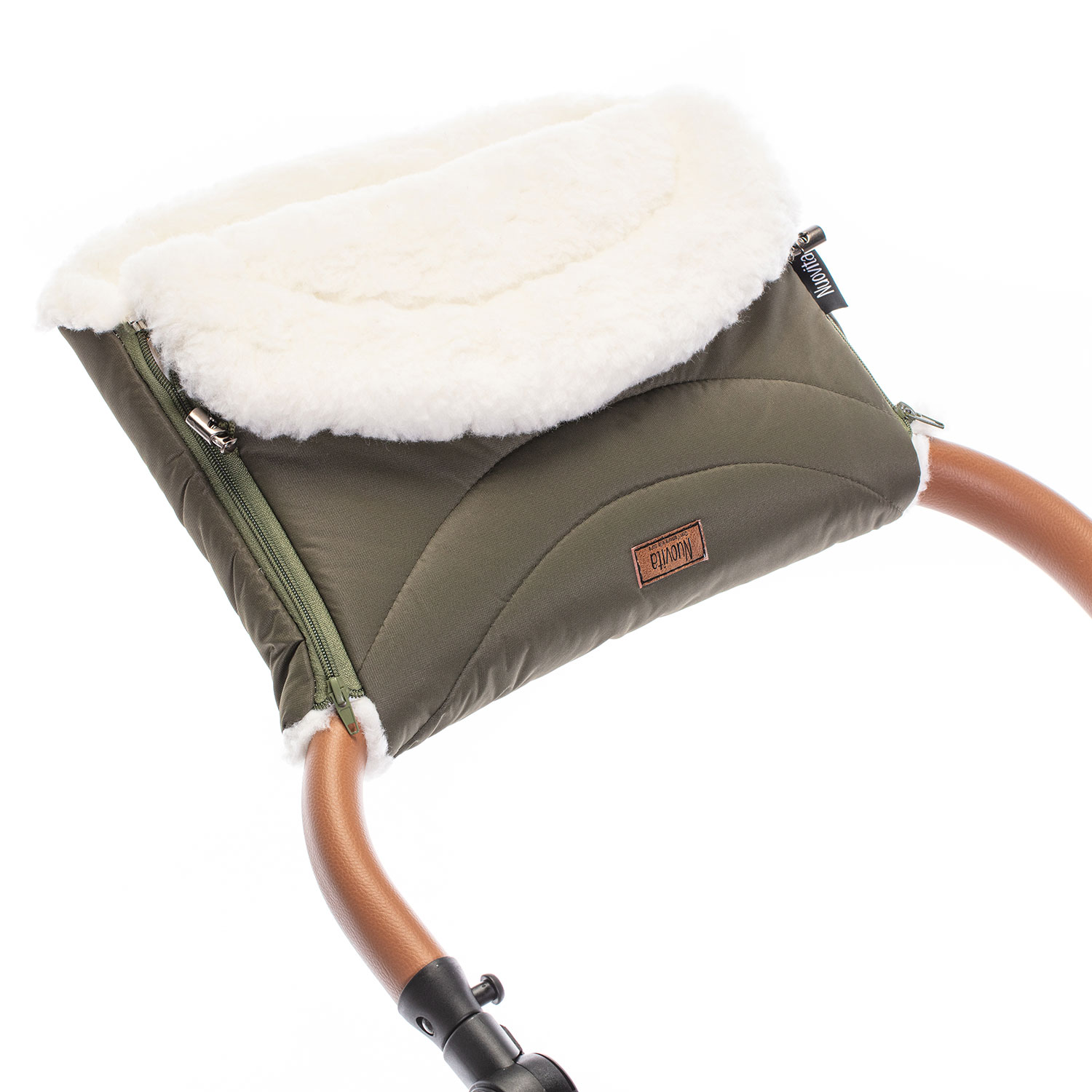Муфта меховая для коляски Nuovita Tundra Bianco, цвет хаки, чехол на рюкзак 60 л хаки