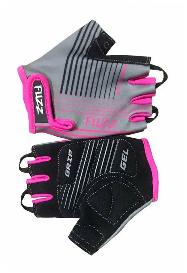 Перчатки детские FUZZ 08-202009 RACE LINE серо-неоновый розовый, р-р 8/L для 6-8 лет обмотка руля велосипедная bbb race ribbon розовый bht 01