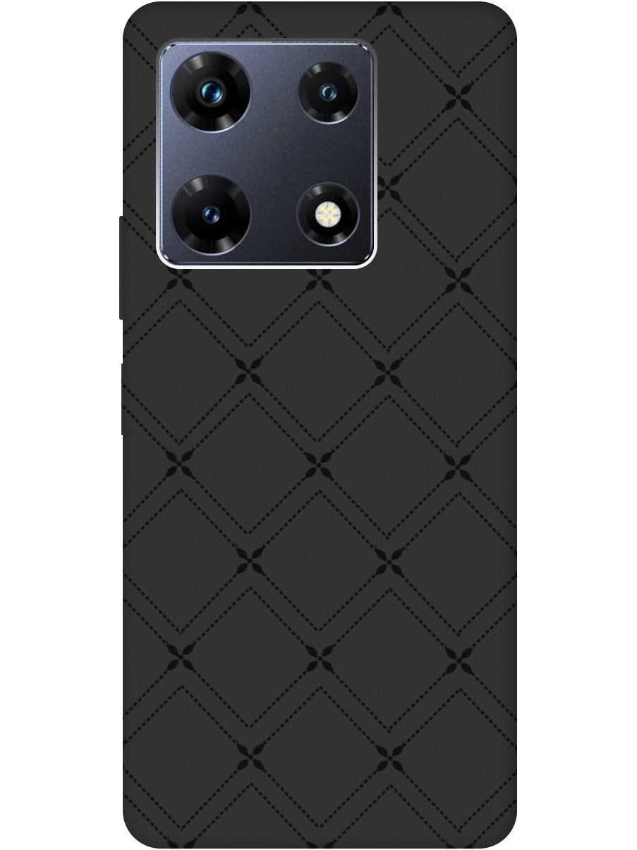 

Силиконовый чехол на Infinix Note 30 Pro с рисунком "Стильные линии" Soft Touch черный, 20000066