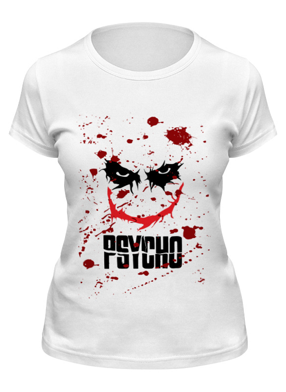 

Футболка женская Printio Джокер (psycho) белая 2XL, Джокер (psycho)