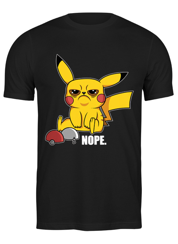 

Футболка мужская Printio Пикачу (nope) черная 2XL, Пикачу (nope)