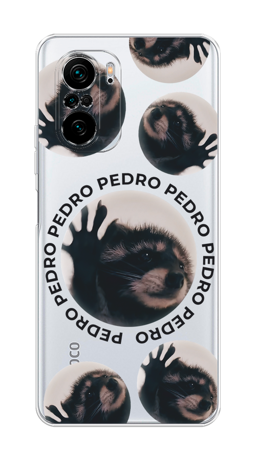 

Чехол на Xiaomi Poco F3/Redmi K40/Mi 11i "Pedro енот", Черный;бежевый;прозрачный, 310150-1