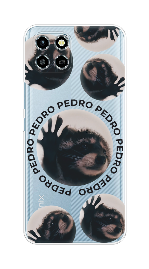 

Чехол на Infinix SMART 6 HD "Pedro енот", Черный;бежевый;прозрачный, 3101650-1