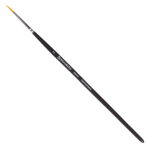 

Кисть художественная Brauberg Art Classic, синтетика жесткая, круглая, № 2, 200645, 10 шт, Черный