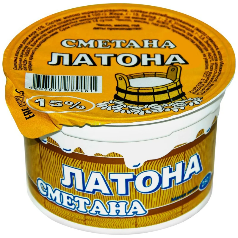 

Сметана Латона 15% 300 г