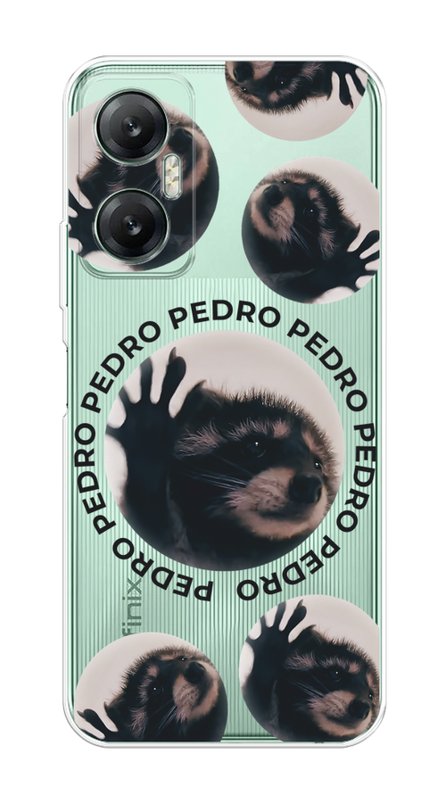 

Чехол на Infinix HOT 20 5G "Pedro енот", Черный;бежевый;прозрачный, 3103250-1