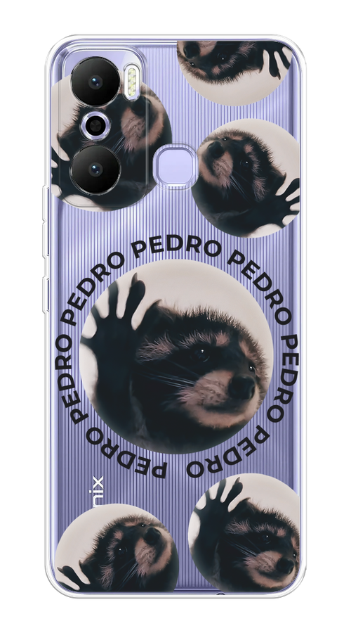 

Чехол на Infinix Hot 20 Play "Pedro енот", Черный;бежевый;прозрачный, 3103550-1
