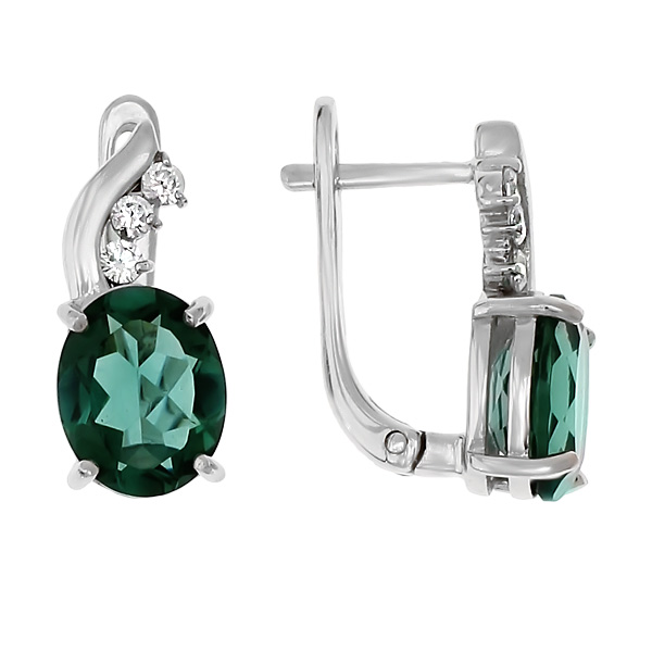 

Серьги женские из серебра Balex Jewellery 2405936634, шпинель/фианит