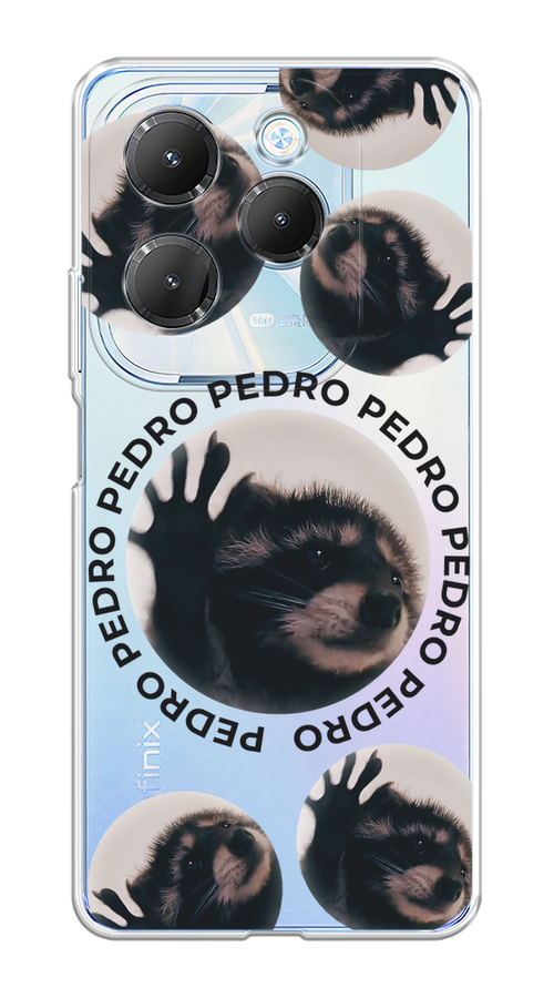 

Чехол на Infinix Hot 40 Pro "Pedro енот", Черный;бежевый;прозрачный, 3105350-1