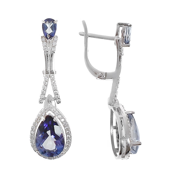 

Серьги женские из серебра Balex Jewellery 2405936766, кварц/фианит, 2405936766