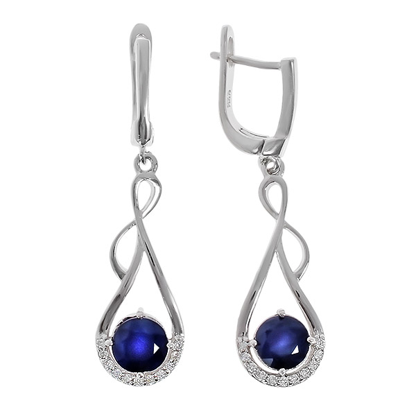 

Серьги женские из серебра Balex Jewellery 2405936780, сапфир/фианит