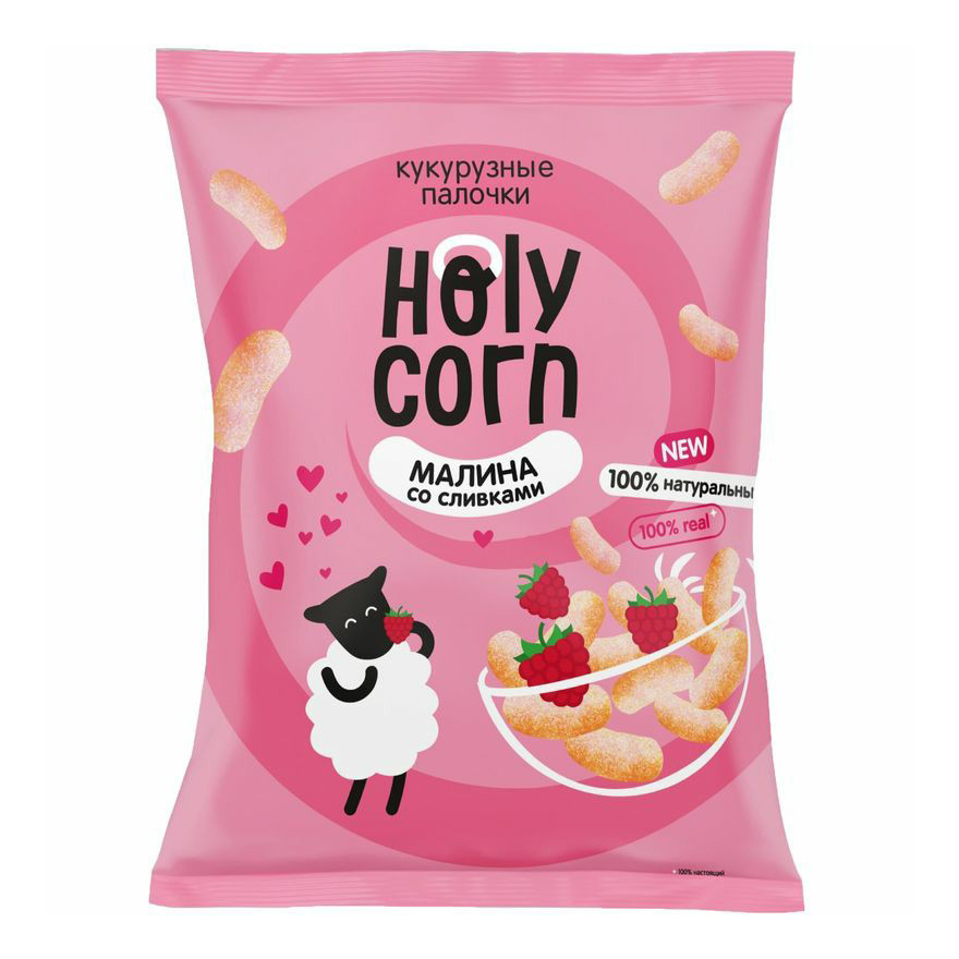 фото Кукурузные палочки holy corn малина 50 г