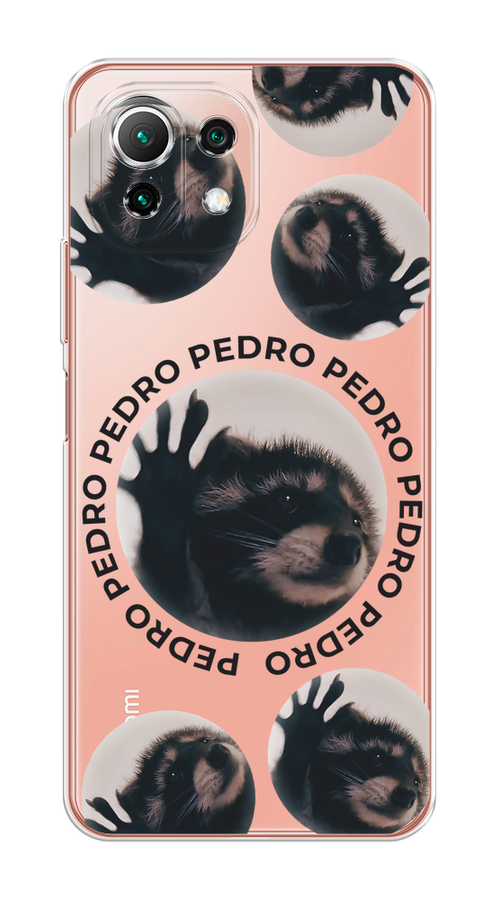 

Чехол на Xiaomi Mi 11 Lite/5G NE "Pedro енот", Черный;бежевый;прозрачный, 311750-1