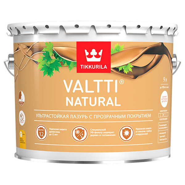 Антисептик Tikkurila Valtti Natural бесцветный 9 л