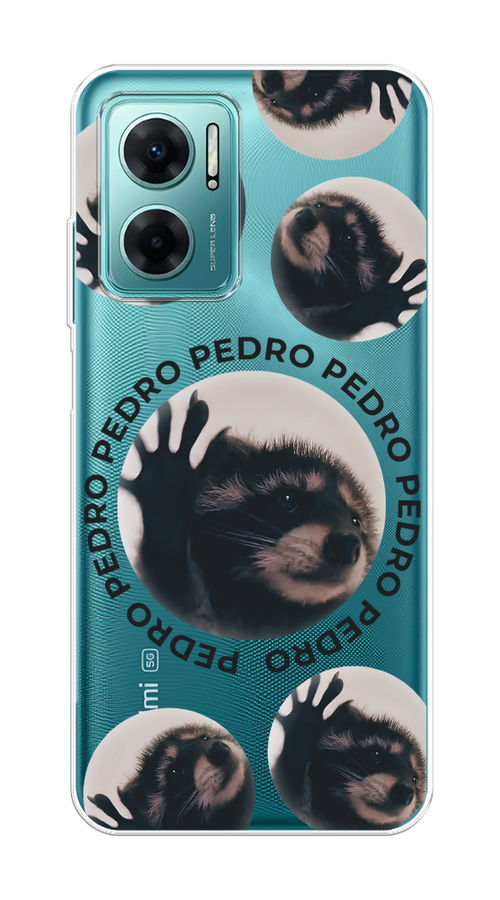 

Чехол на Xiaomi Redmi 10 5G "Pedro енот", Черный;бежевый;прозрачный, 313550-1
