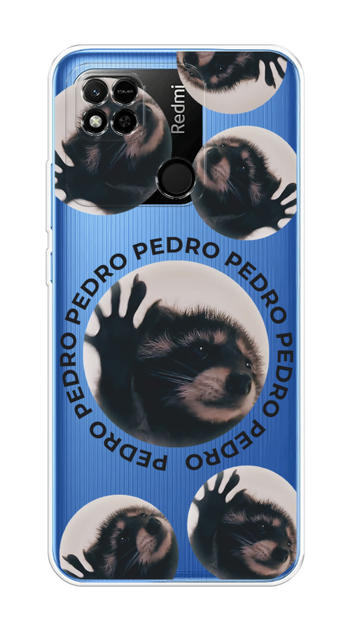 

Чехол на Xiaomi Redmi 10A "Pedro енот", Черный;бежевый;прозрачный, 313950-1