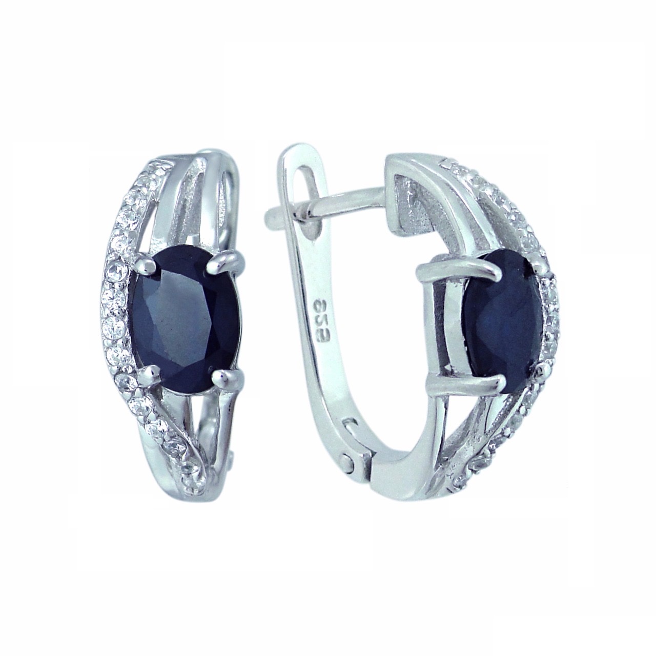 

Серьги женские из серебра Balex Jewellery 2405936859, сапфир/фианит