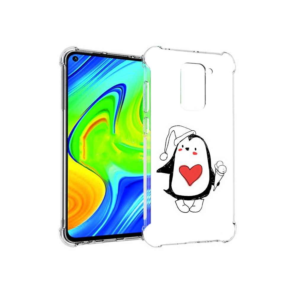 

Чехол MyPads Tocco для Xiaomi Redmi Note 9 Пингвин с мороженым (PT150805.258.135), Прозрачный, Tocco