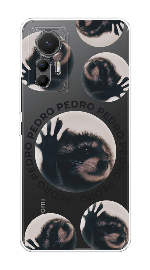 

Чехол на Xiaomi 12 Lite "Pedro енот", Черный;бежевый;прозрачный, 315050-1