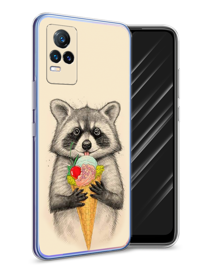

Чехол Awog на Vivo V21e "Енот с мороженым", Разноцветный, 264550-10
