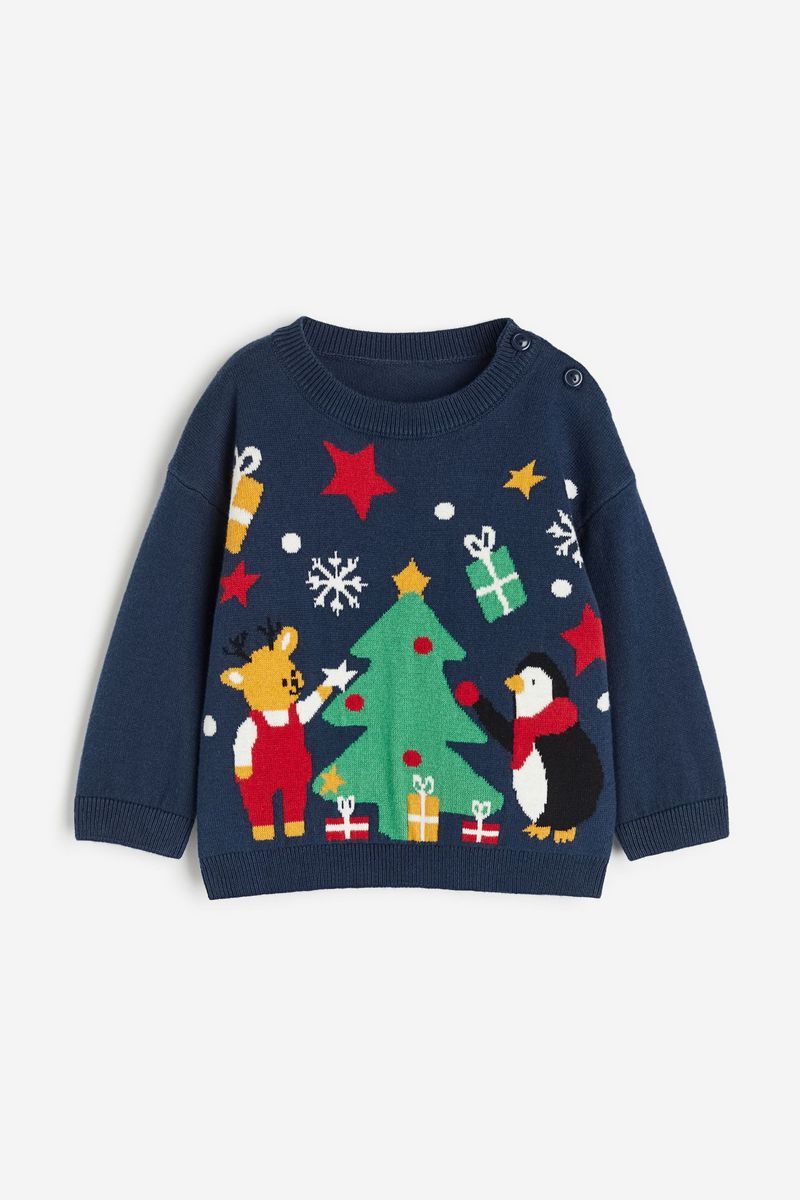 

Джемпер детский H&M 1185412, темно-синий, 98, 1185412
