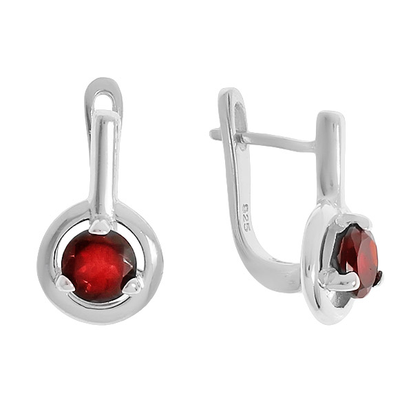 

Серьги женские из серебра Balex Jewellery 2405936973, гранат, 2405936973