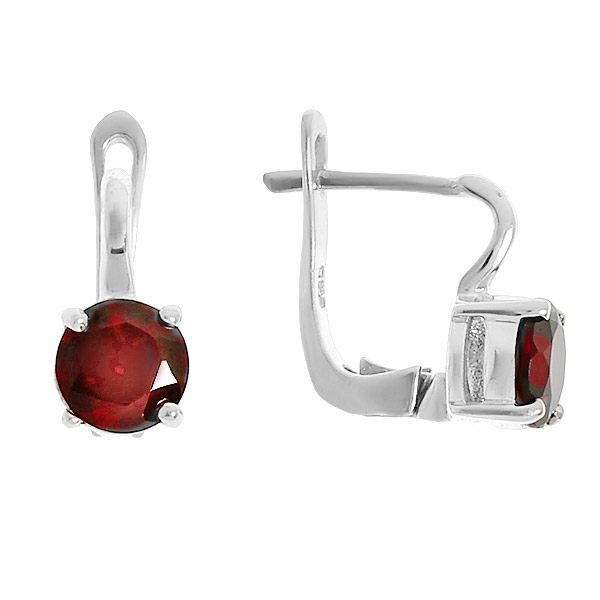 

Серьги женские из серебра Balex Jewellery 2405936984, гранат, 2405936984