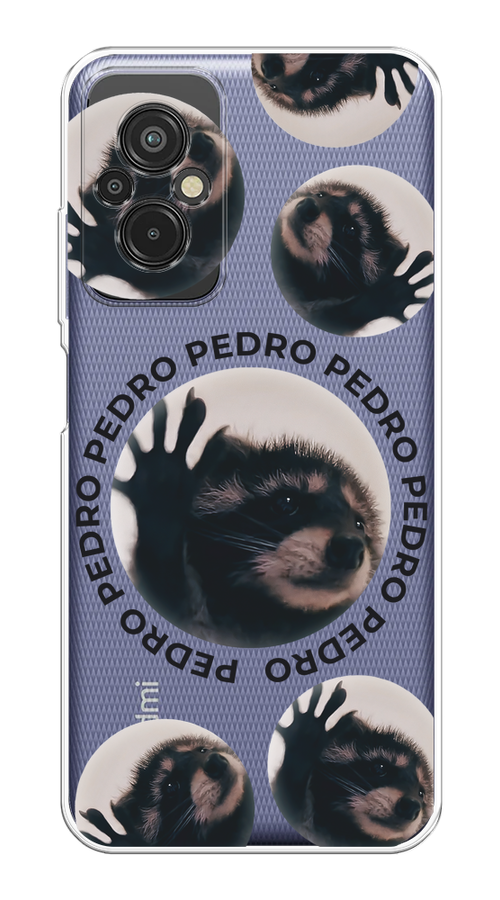 

Чехол на Xiaomi Redmi 11 Prime 4G "Pedro енот", Черный;бежевый;прозрачный, 316850-1
