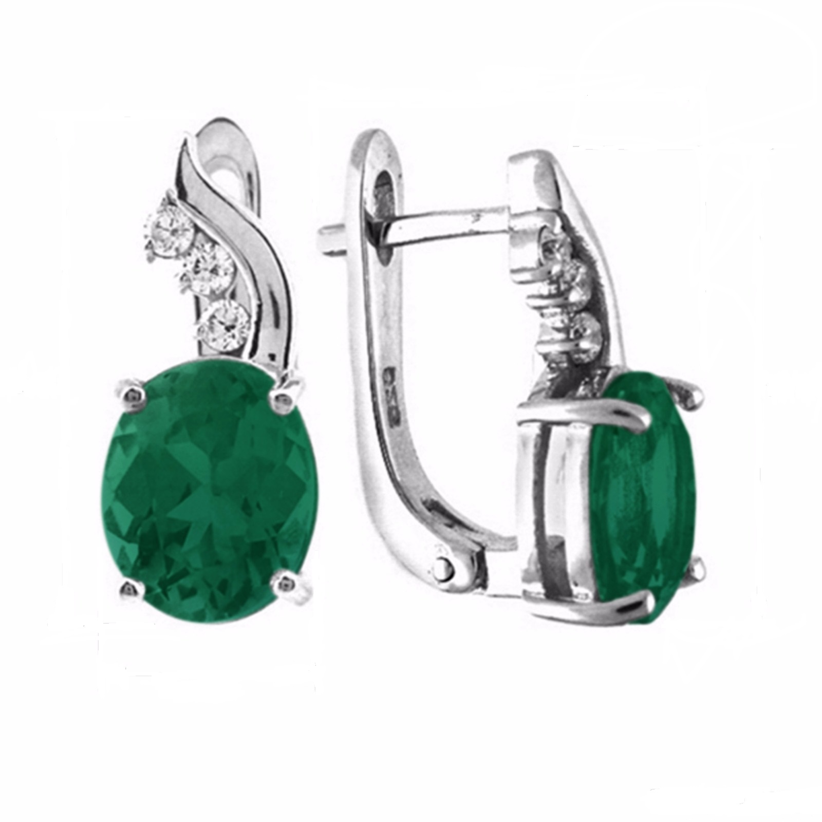 

Серьги женские из серебра Balex Jewellery 2405937029, хризопраз/фианит, 2405937029