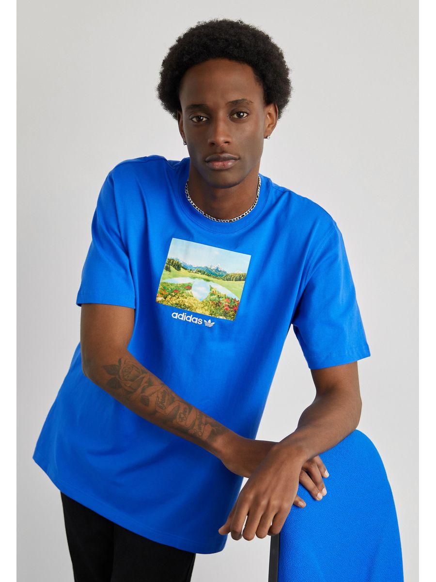 

Футболка мужская Adidas Originals AD122O11H синяя L, Синий, AD122O11H