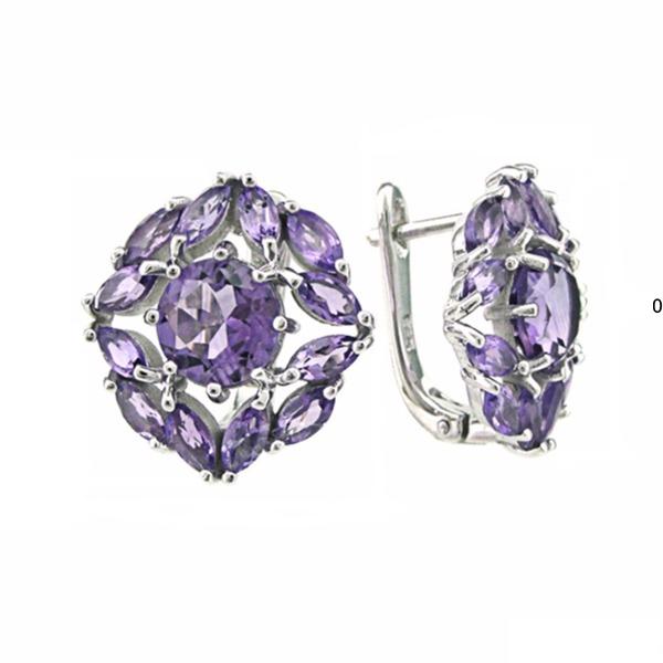 

Серьги из серебра Balex Jewellery 2405937052, аметист, 2405937052