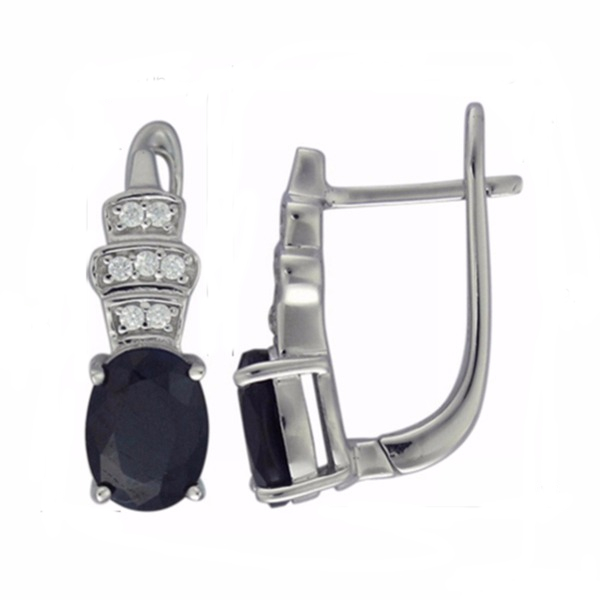 

Серьги из серебра Balex Jewellery 2405937063, сапфир/фианит, 2405937063